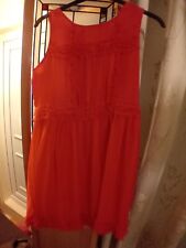 Atmosphere Bright Red Floaty Skater Dress Size 16 Fully Lined Unworn
