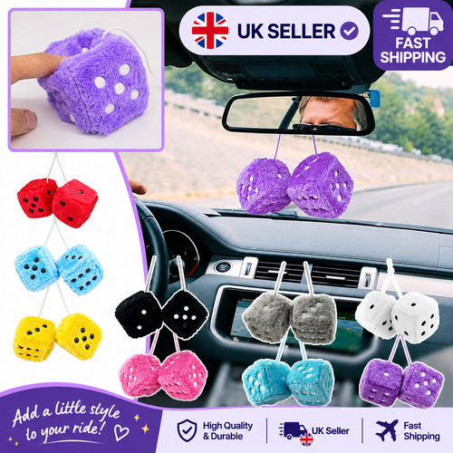 Soft fluffy furry dice - fluffy,
