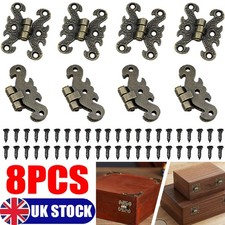 8PCS Decorative Rustic Vintage Butterfly Door Cabinet Cupboard Hinges 40mm