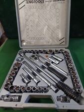 Teng Tools 43 piece 1/2 Drive Chrome Socket Set Metric Imperial AF, MM, Whitwort