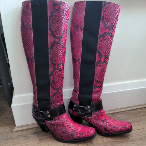 Soles boots pink snakeskin - soles,
