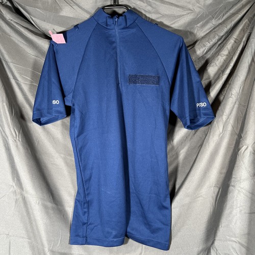 Police blue polyester top - blue,