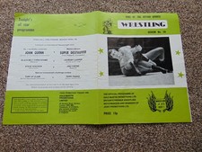 British wrestling programme (John Quinn v Pete Roberts, Cheltenham 7/4/80)