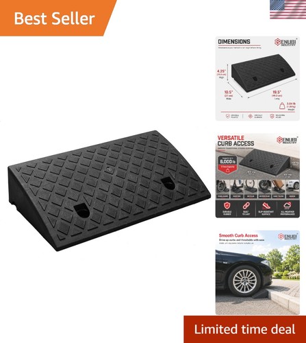 Portable curb ramp with - curb,