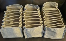 Set of 3 Grey Fabric Storage Organisers. 