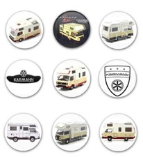 25mm  BUTTON BADGES X9