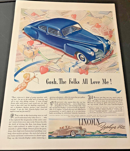 Blue 1941 lincoln zephyr - blue,