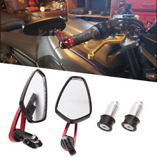 7/8" Handle Bar End Motorcycle Rearview Side Mirror For Honda Grom MSX125