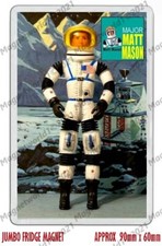 MATTEL - MAJOR MATT MASON 60's ACTION FIGURE NEW JUMBO FRIDGE MAGNET OR KEYRING 