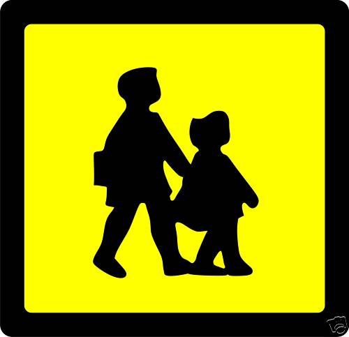 School bus warning sticker 2 - bus,