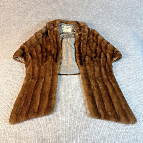 Vtg sable mink fur bolero - mink,