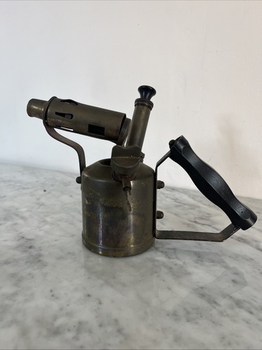 Vintage solid brass blow torch - vintage,