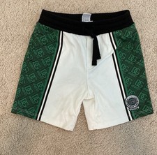Dolce & Gabbana Kids Logo Print Drawstring Shorts Green White Size 18 - 24 Mo