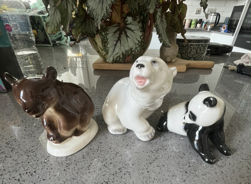 Vintage bear figurines - bear,