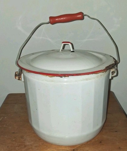 Vintage enamel ware chamber - ware,