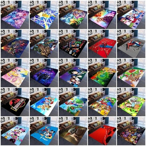 Kids characters home rug - characters, 3d