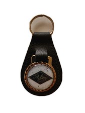 BLACK LEATHER KEYRING/ FOB