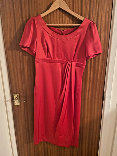 Karen millen red satin - red, midi