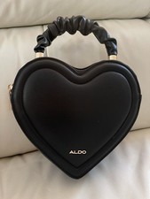 Aldo Heart Shaped Bag Black w/