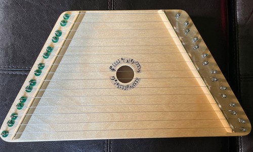 Vintage wooden lap harp - wooden,