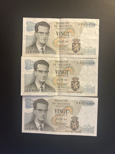 Set banknotes belgium - of, 3