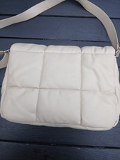 H&M Women's Quilted Padded Bag Hand Bag Cream