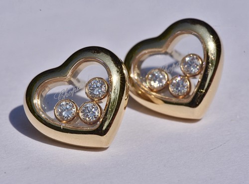 Chopard happy diamond earrings - diamond,