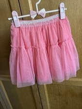 Girls Skirt Age 5-6 Yrs M&S Pink Tutu Frilly Party VGC Christmas Birthday