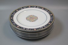 set of 8 elegant dark blue