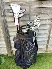 Full LEFT Handed CALLAWAY Golf Club Set/Taylormade 14 Way Cart bag/