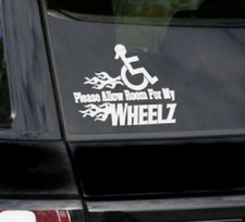 Please allow room for my Wheelz Disabled Car / Van Sticker - Safety/Awareness
