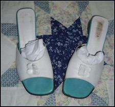 MO ZIMO ITALIAN WHITE LEATHER SANDALS - SIZE 40