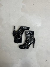 Muxart patent black platform boots with gold detailing size EU 39/UK 6