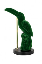 Table Lamp Flocked Bird Green