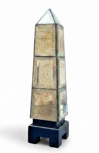 Vintage smoked beveled glass - vintage,