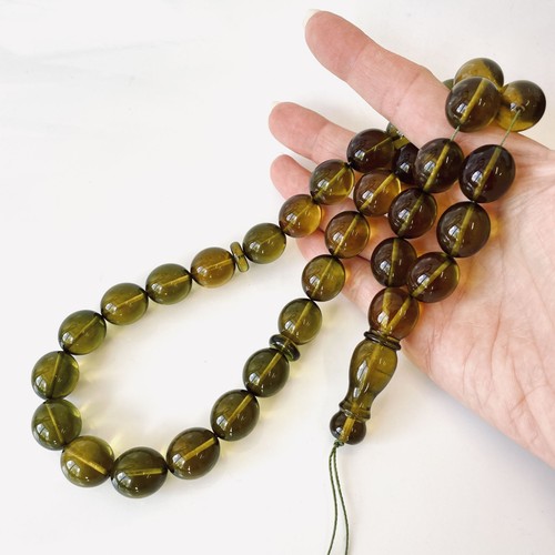 Green islamic prayer beads - prayer,