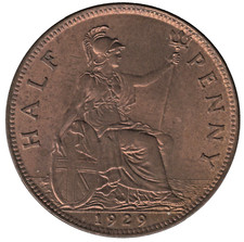 1929 British George V Half