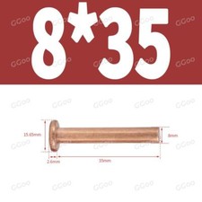 Solid Copper Round Flat Head