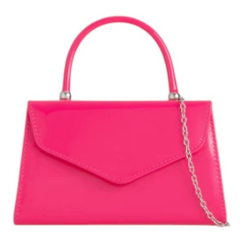 Ladies plain patent clutch - ladies,