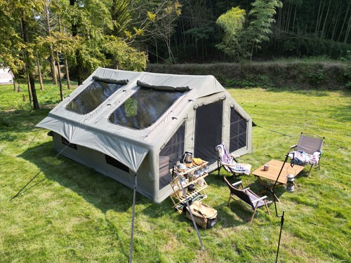 Inflatable camping tent with - inflatable,