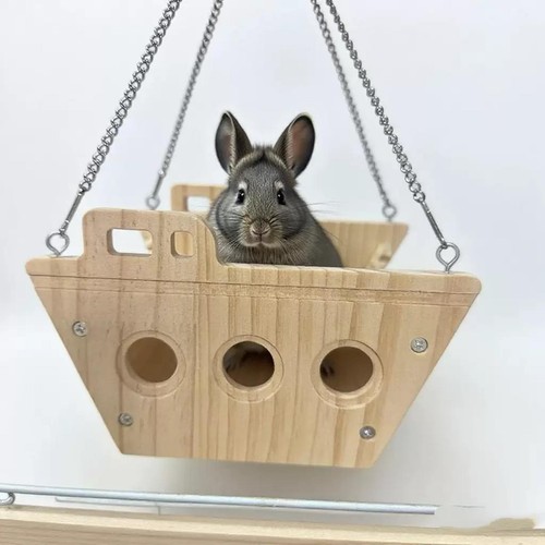 Wooden chinchilla hammock - wooden,