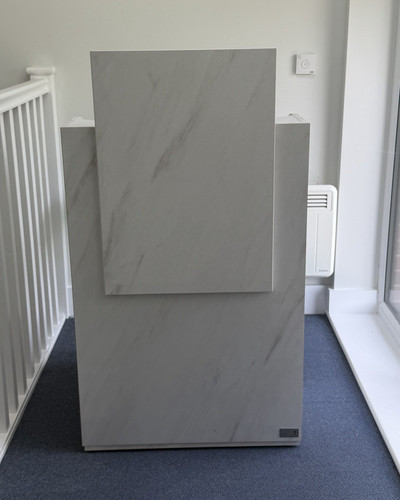 Salon reception desk grey - reception,