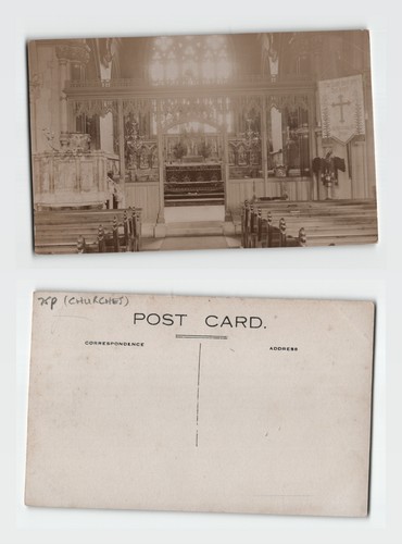 Postcard church interior - postcard,