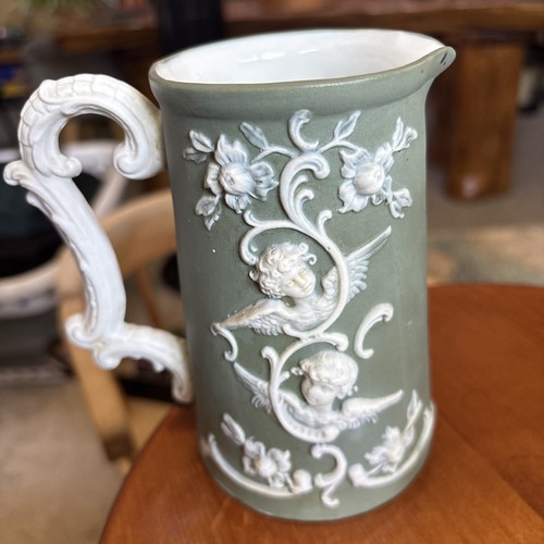 Antique green jasperware sage - green,