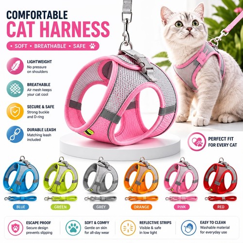 Dog harness and - and, leash