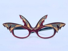 1950's Vintage Cat's Eye Glasses Women Winged Design. French Sunglasses.
