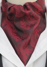 Mens Burgundy & Red Paisley