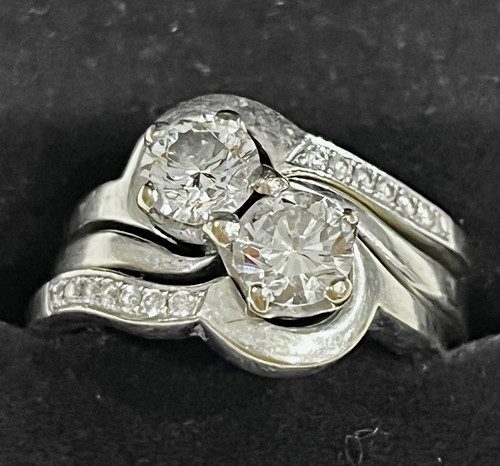 18ct white gold two - 18ct,