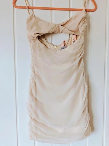 Gorgeous cream polly dress - gorgeous,