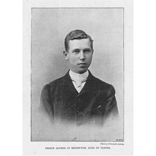 Prince Alfred of Edinburgh, Earl of Ulster - Antique Print 1893